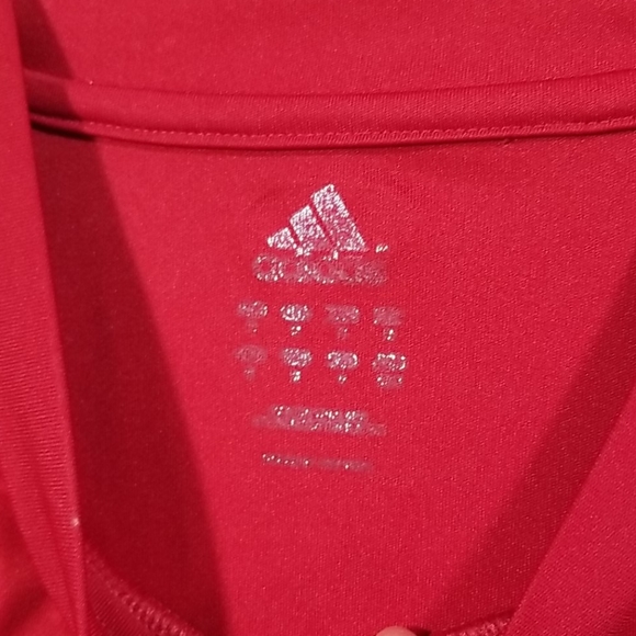 Adidas red men's workout top shortsleev size small - Picture 3 of 4